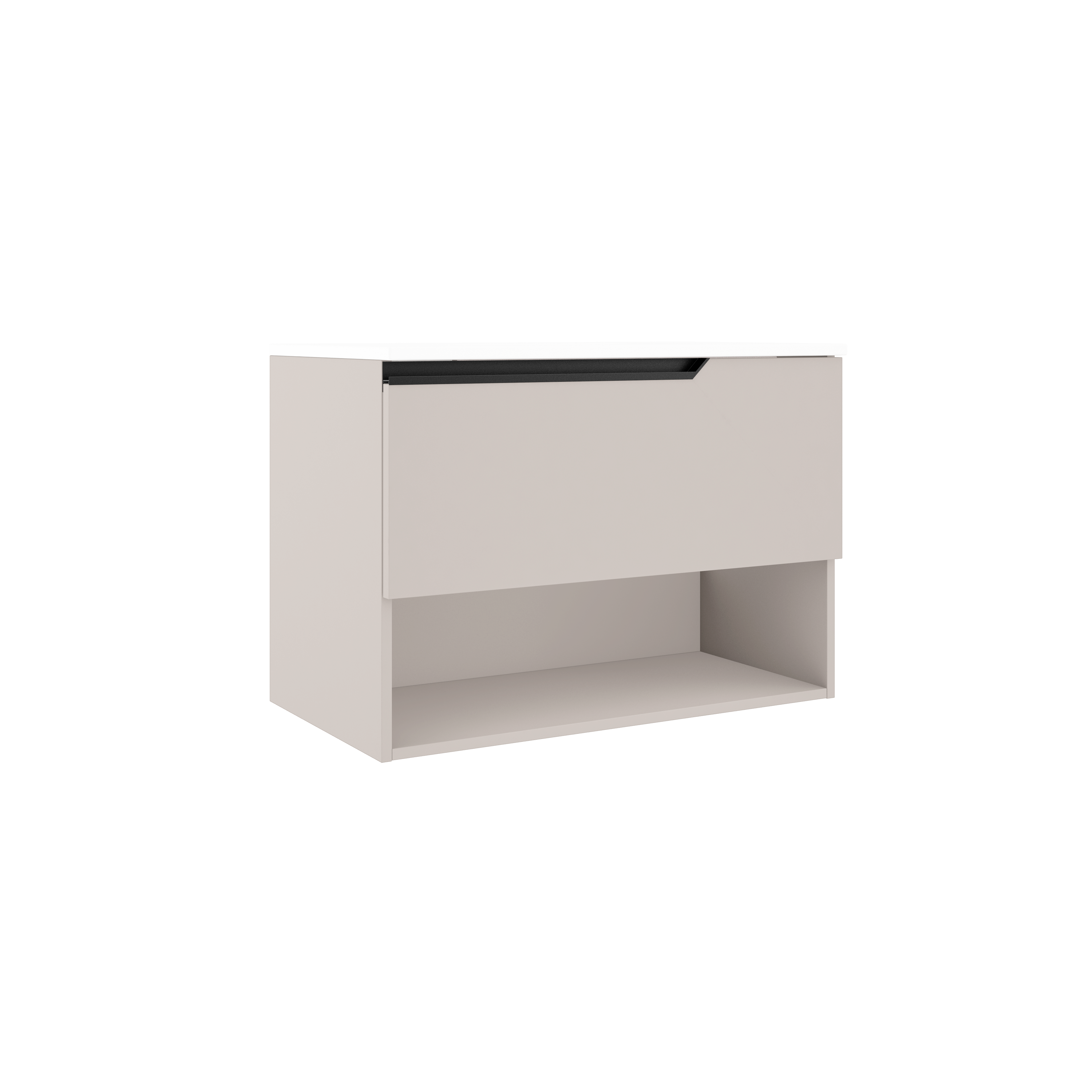 Eleven 1 Drawer Wall Hung Vanity 800mm Matt White