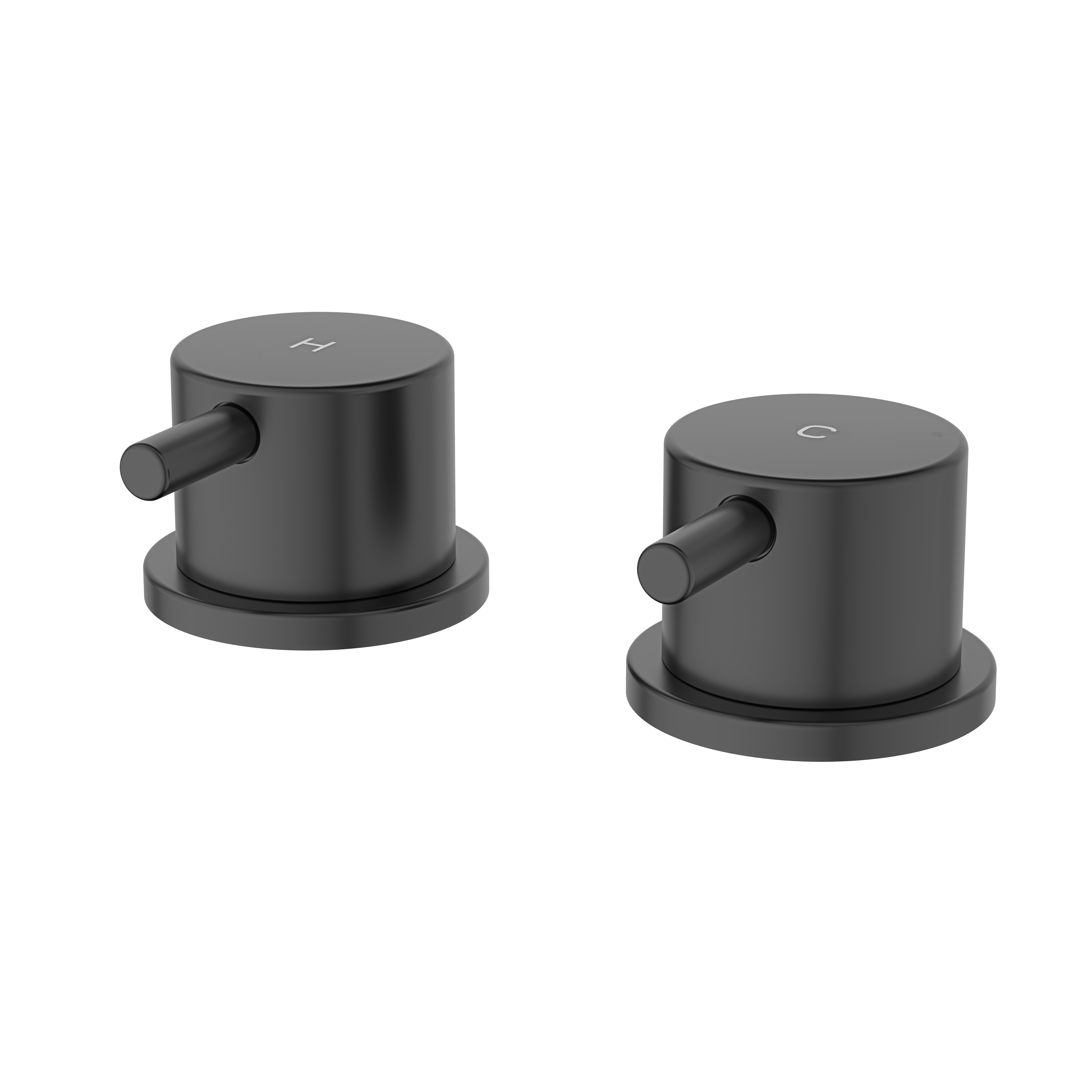 Round Deck Mounted Side Valve Brushed Brass 2