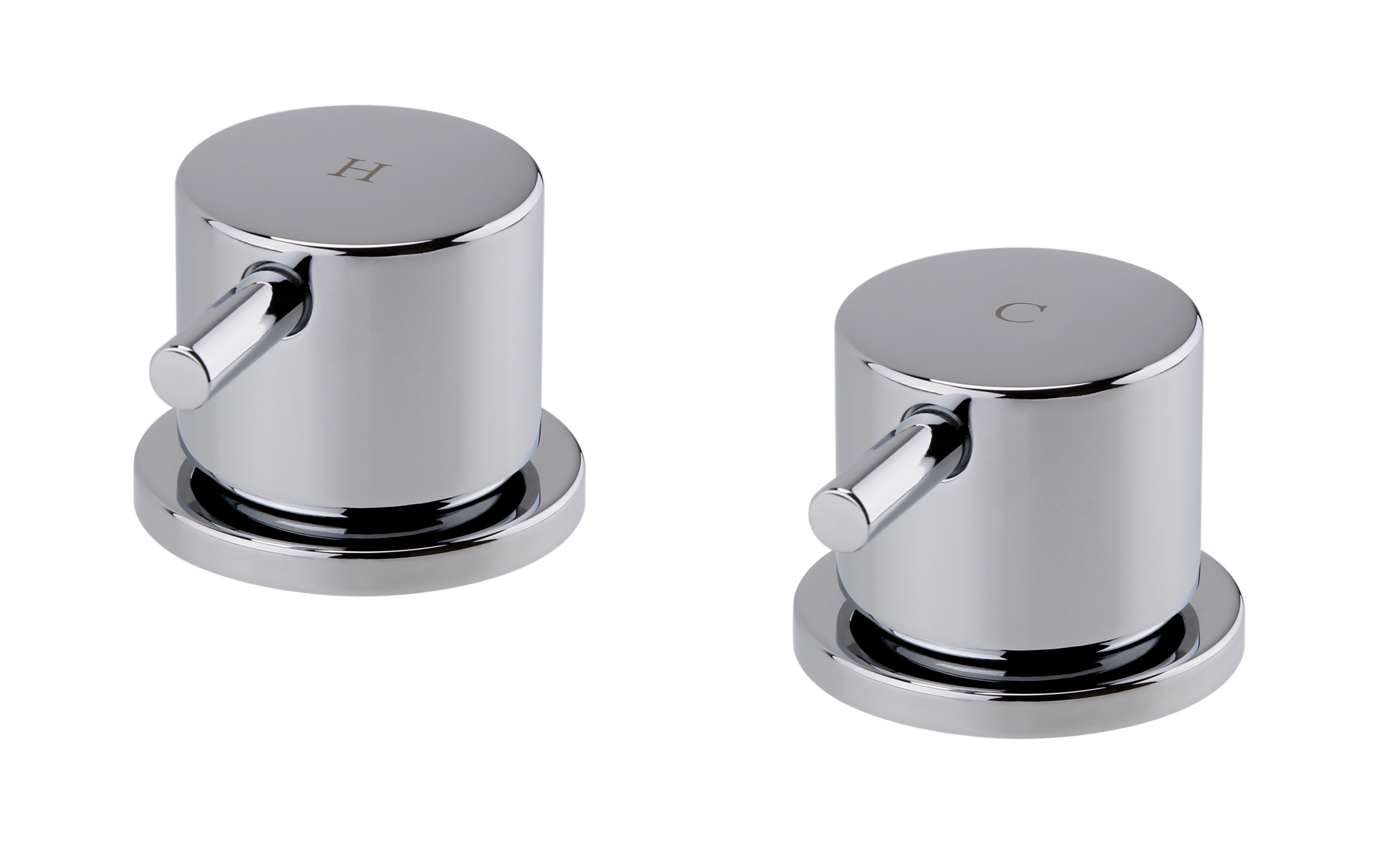 Round Deck Mounted Side Valve Chrome