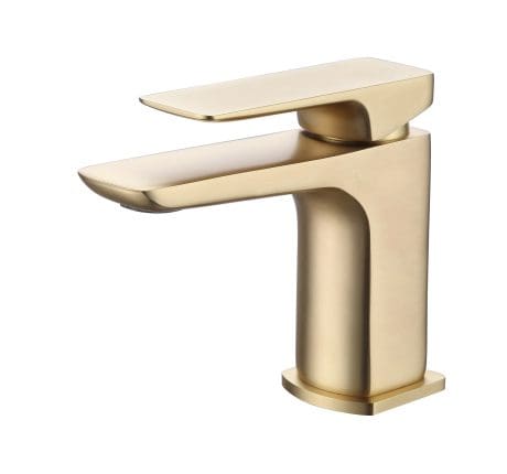 New Sabre Mono Basin Mixer Brushed Brass