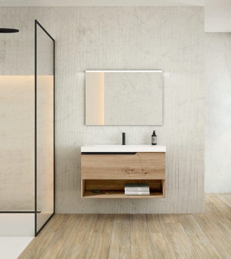 Eleven 600 1Drw Unit & Shelf Oak
