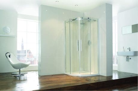 Frameless 1000 2 Door Quad Cubicle
