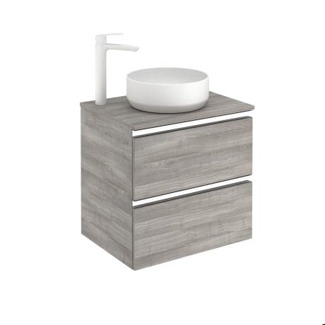 VIDA 600 2 DRW WALL HUNG UNIT SANDY GREY