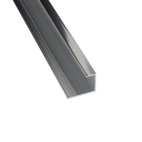 11Mm Aluminium End U Bright Silver