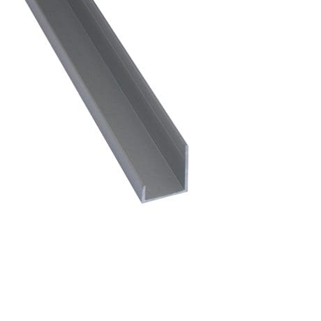 11Mm Aluminium End U Satin Silver