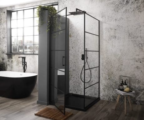 FRAMELESS 1000 CORNER ENTRY CUBICLE