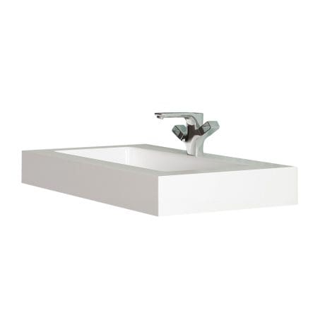 STONE WASHBASIN 1200MM MARBLE WHITE (A)