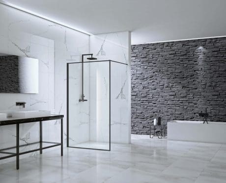 Velar Clear Walk-In 900Mm Black