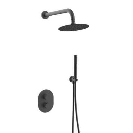 New Mineral Round Shower Pack Brush Steel