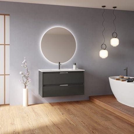 SUKI 1000 2 DRW W/H UNIT GLOSS ANTHRACITE