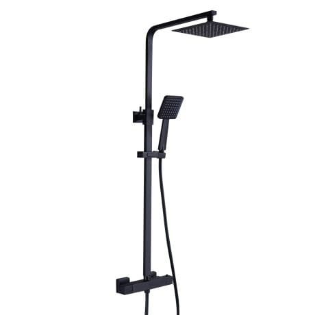 Plaza Thermo Square Shower Matt Black