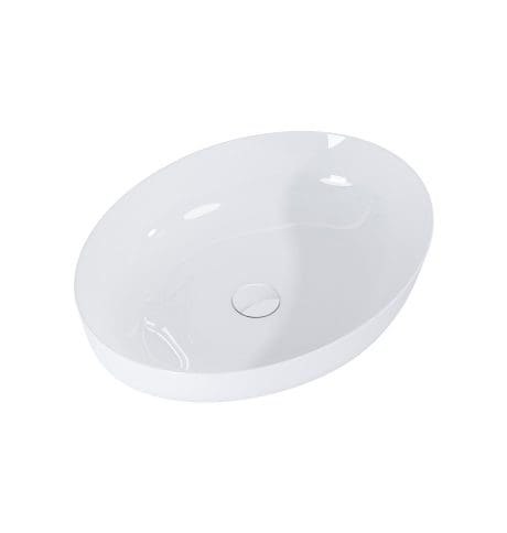 Aquatrend Countertop Oval Basin & Waste White