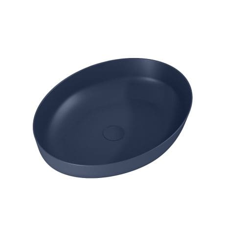 Aquatrend Countertop Oval Basin & Waste Navy