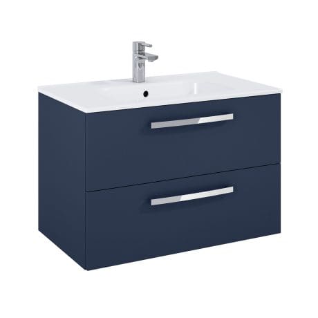 Aquatrend 800 W/Hung Vanity Unit & Basin  Matt Navy