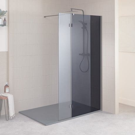 MINERAL WALK-IN PNL SMOKED GLASS ONLY 600