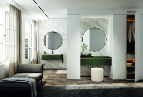 VIDA 600 1 DRW WALL HUNG UNIT PURE GREEN