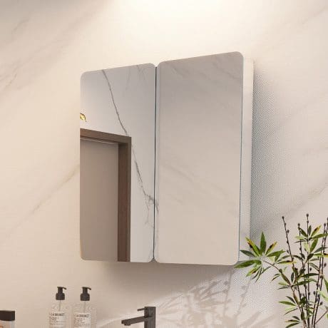 RIPON DOUBLE DOOR MIRROR CABINET 600X600