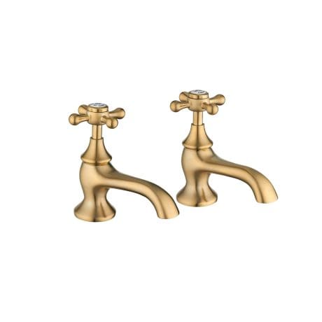 Edwardian Basin Taps Brushed Brass