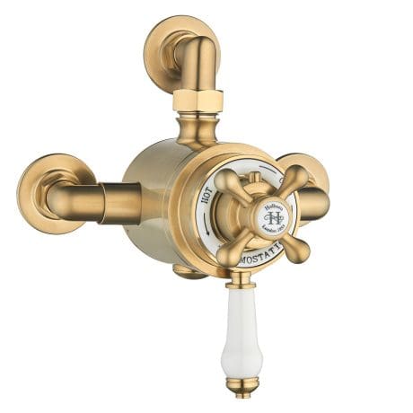 Traditional Shower Valve Brushed Brass