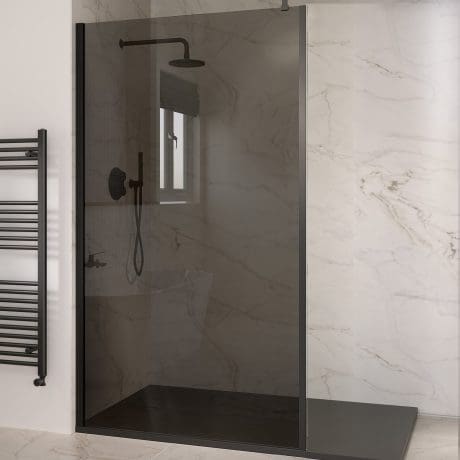 WETROOM 10MM WALK-IN SMOKE GLASS ONLY 600