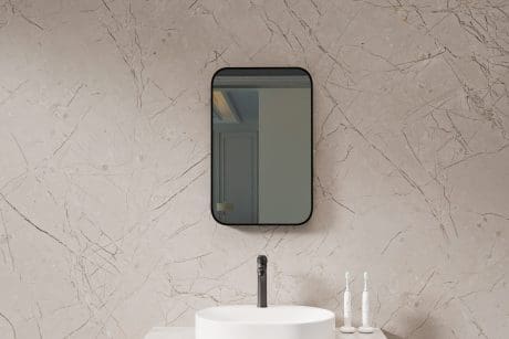 Astra Rectangle Mirror Black 450 X 700