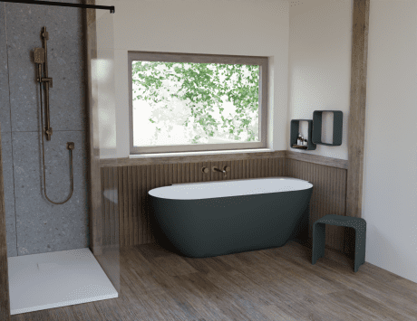 HAVANA CNR 1700 X 800 BATH MATT WHITE L/H