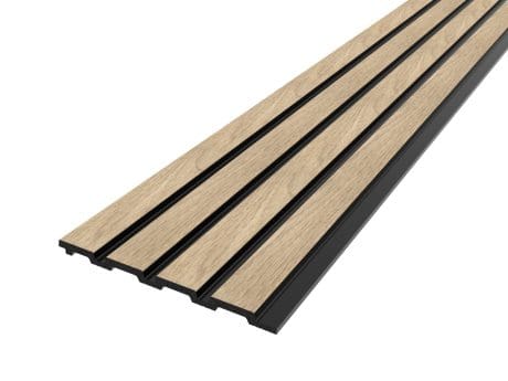 WIDE SLAT W/PNL 2400x315x7mm NAT OAK (6PK)