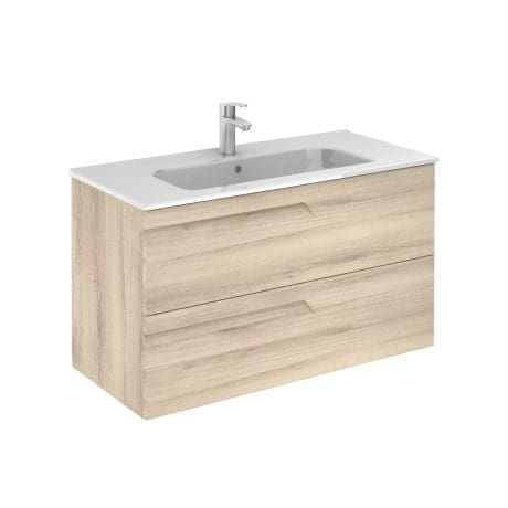 Vitale 1000 Wall Hung Unit Light Oak