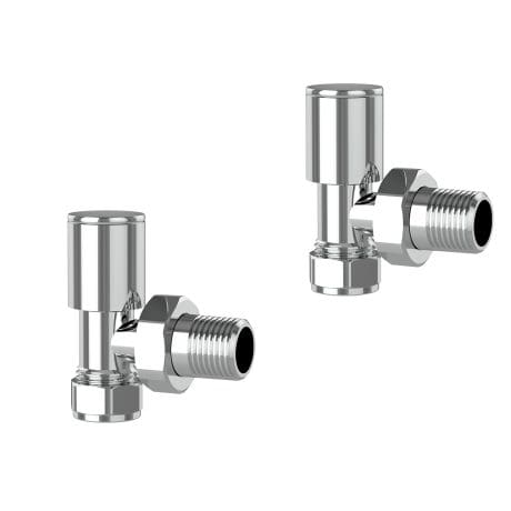 Angled Rad Valves (Pair) Chrome