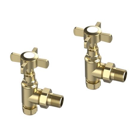 Angled Traditional Valves Brush Brass