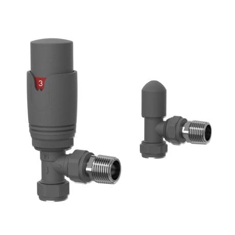 Angled Thermostatic Valve Set Graphite