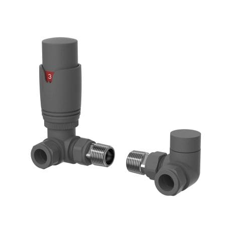 Corner Thermostatic Valve Set Anthracite
