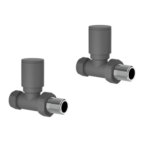 Straight Rad Valves (Pair) Anthracite