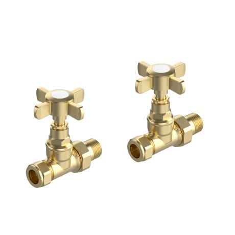 Straight Traditional Valves Brush Brass