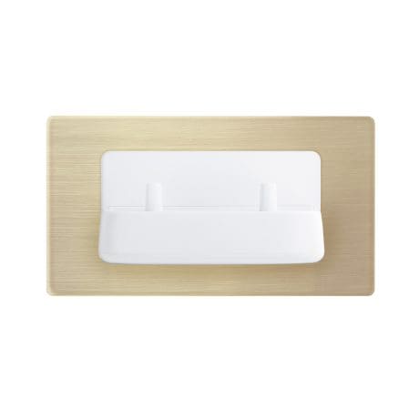 Twin Toothbrush Charger Brushed Brass