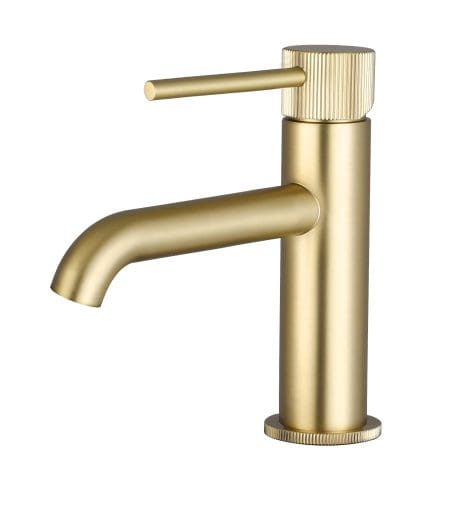Mineral Fluted Basin Mono Brushed Brass
