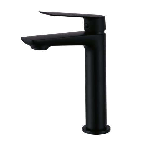 Sleek Tall Basin Mixer Matt Black